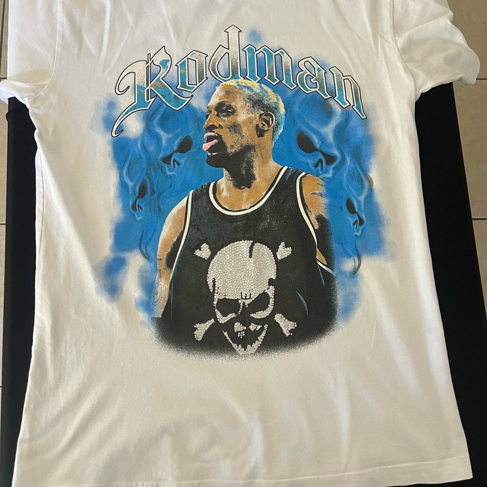 Rodman Graphic Men's White T-Shirt